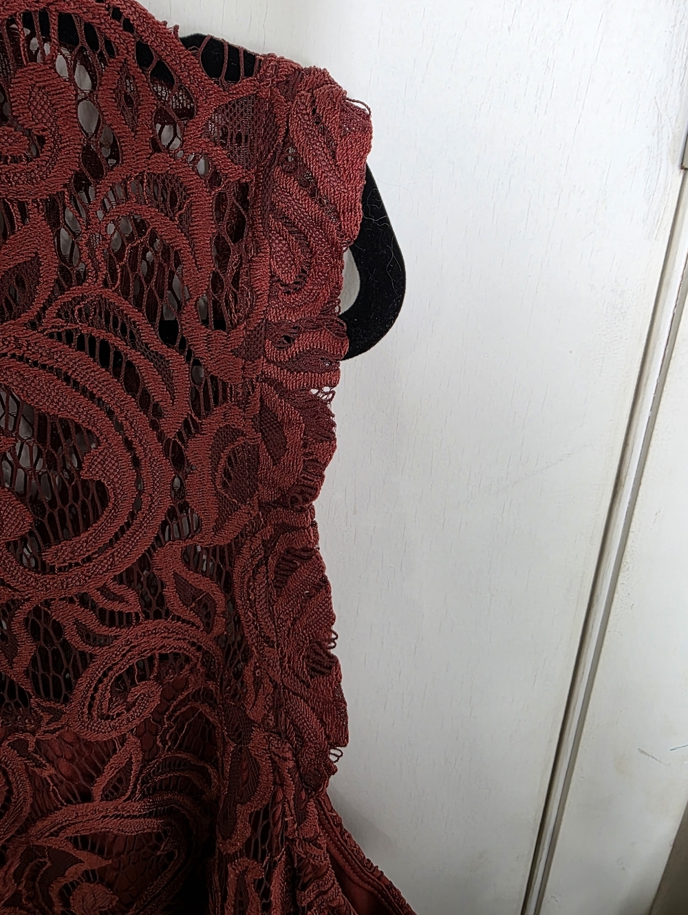 HALO Crochet Lined Sleeveless Top Plus Size 3X Red Rust - Picture 4 of 8